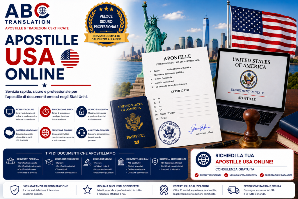 Apostille USA online
