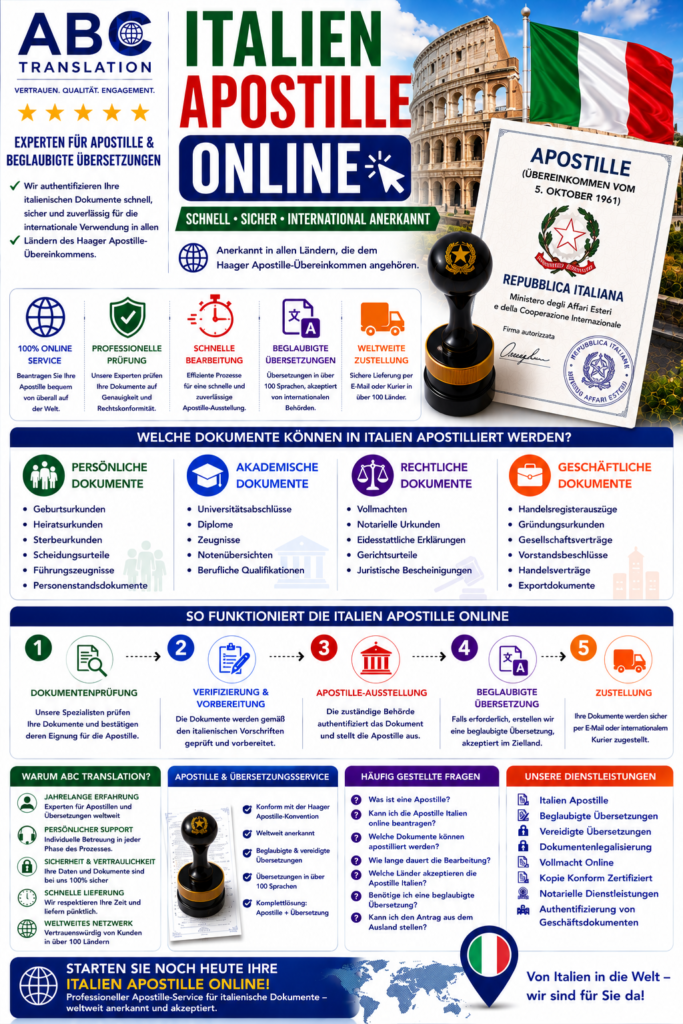 Italien Apostille Online