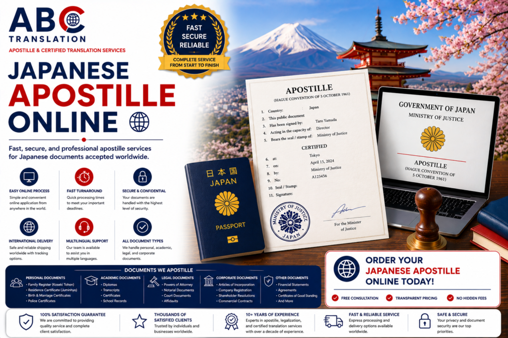 Japanese apostille online