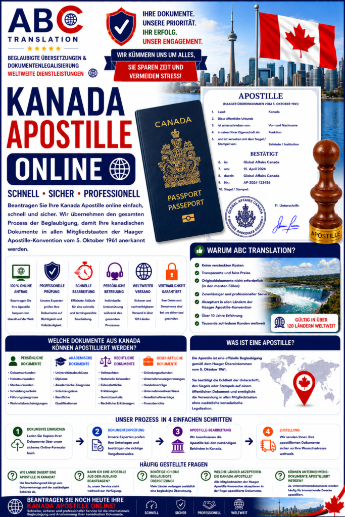 Kanada Apostille online