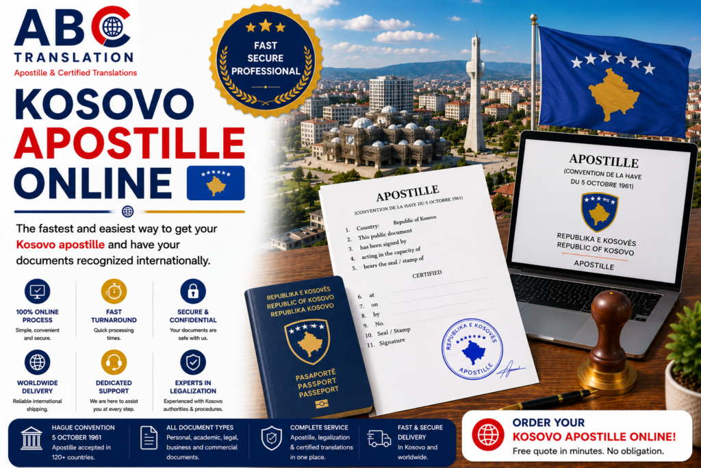 Kosovo apostille online