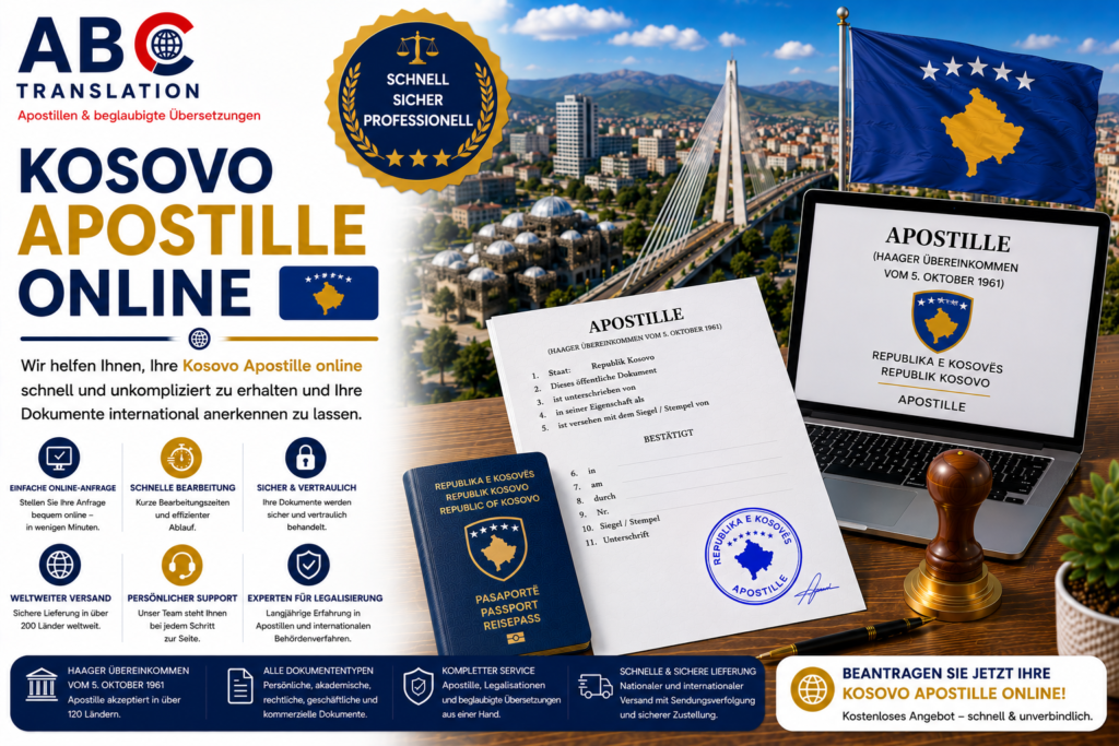 Kosovo Apostille online