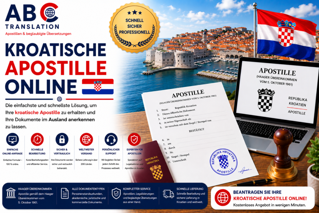 Kroatische Apostille online