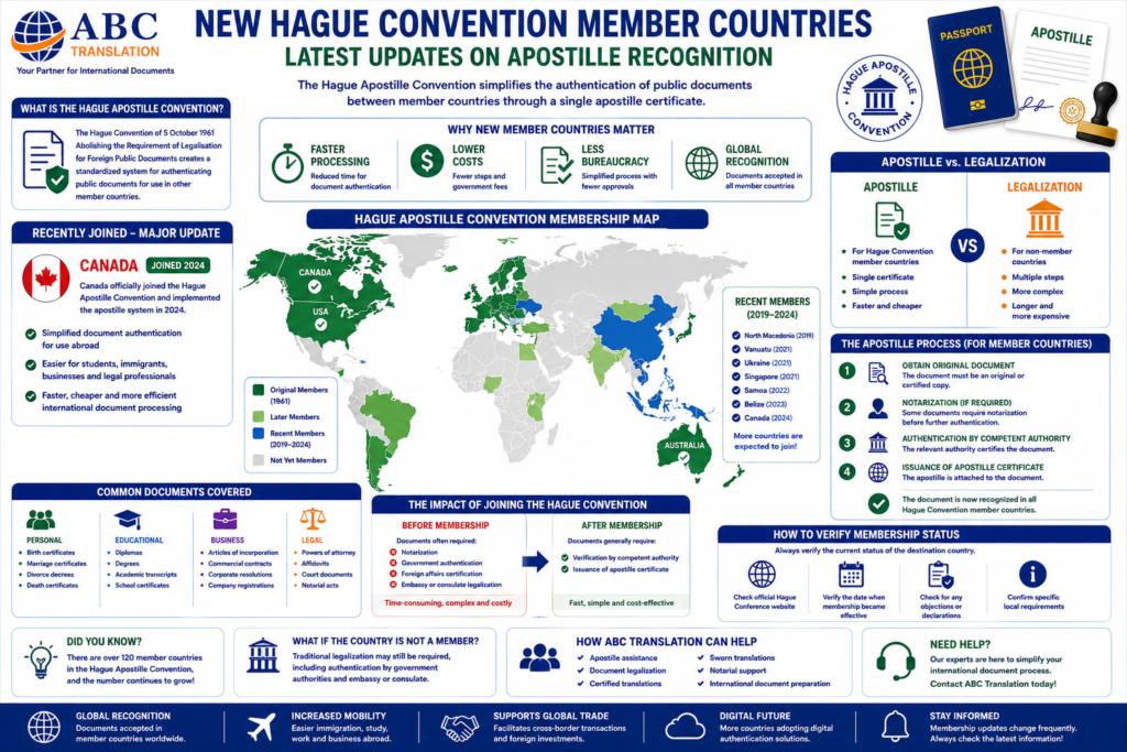 New Hague Convention Member Countries