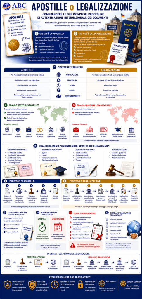 Apostille o legalizzazione