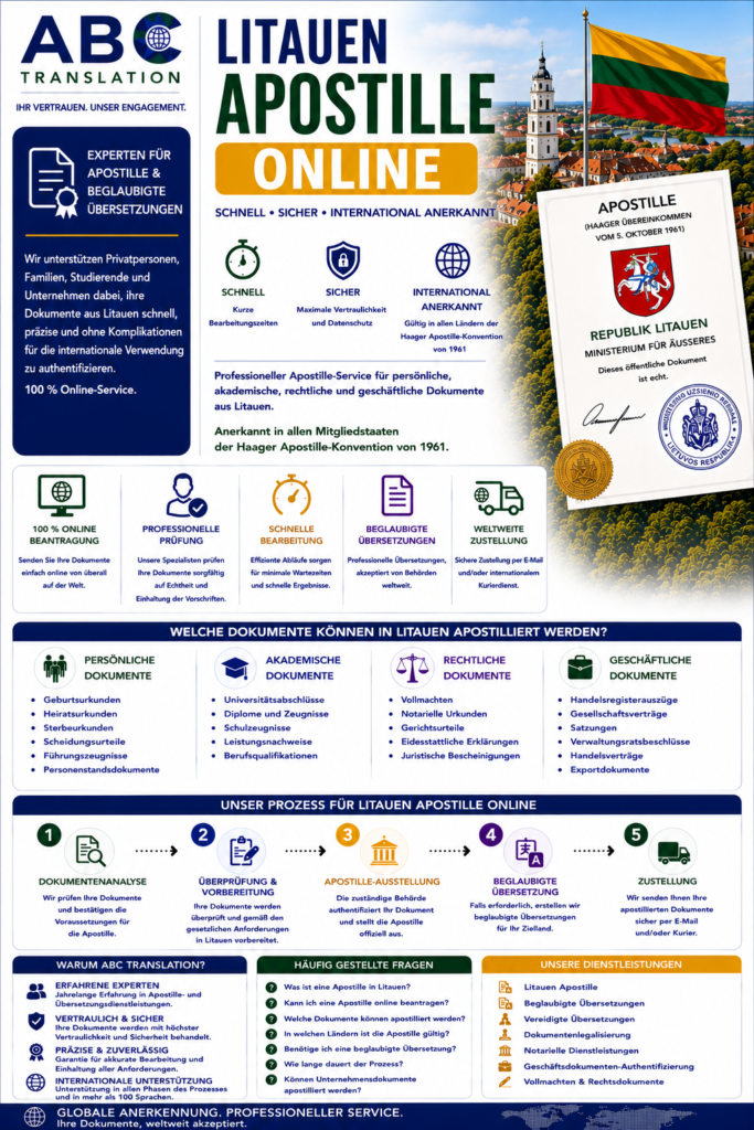 Litauen Apostille Online