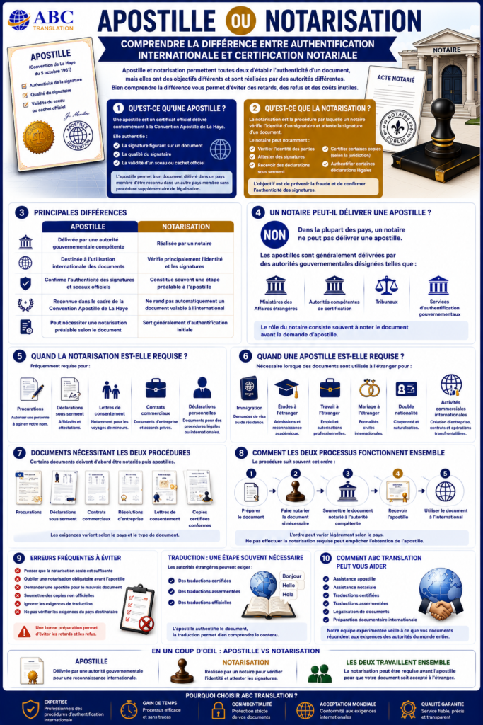 Apostille ou notarisation