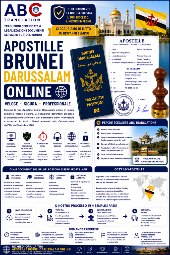 Apostille Brunei Darussalam online