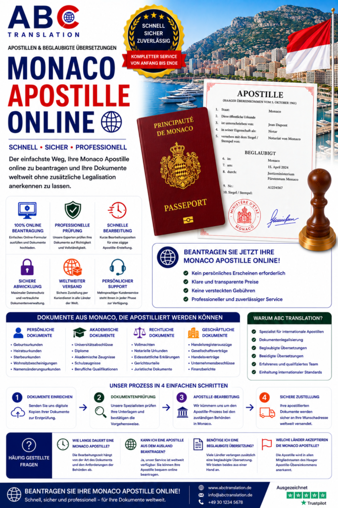 Monaco Apostille online