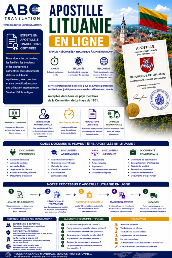 Apostille Lituanie en ligne