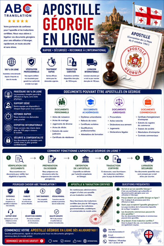 Apostille Géorgie en Ligne
