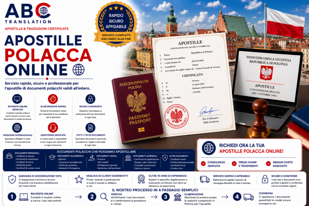 Apostille polacca online