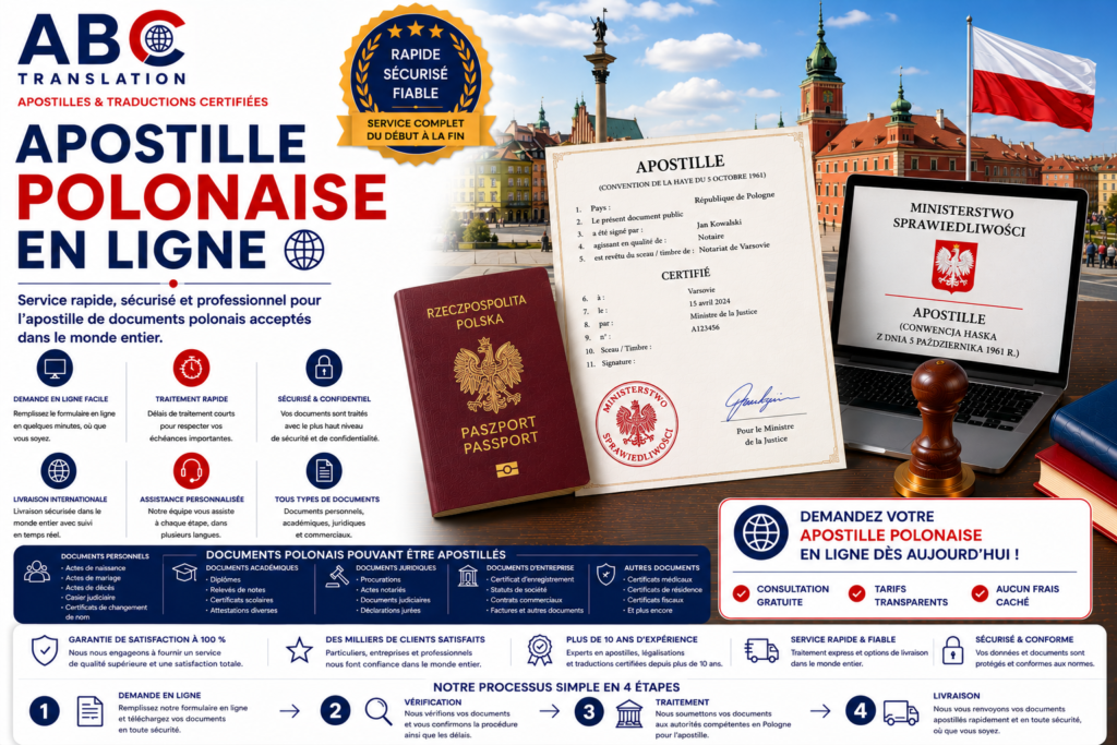 Apostille polonaise en ligne