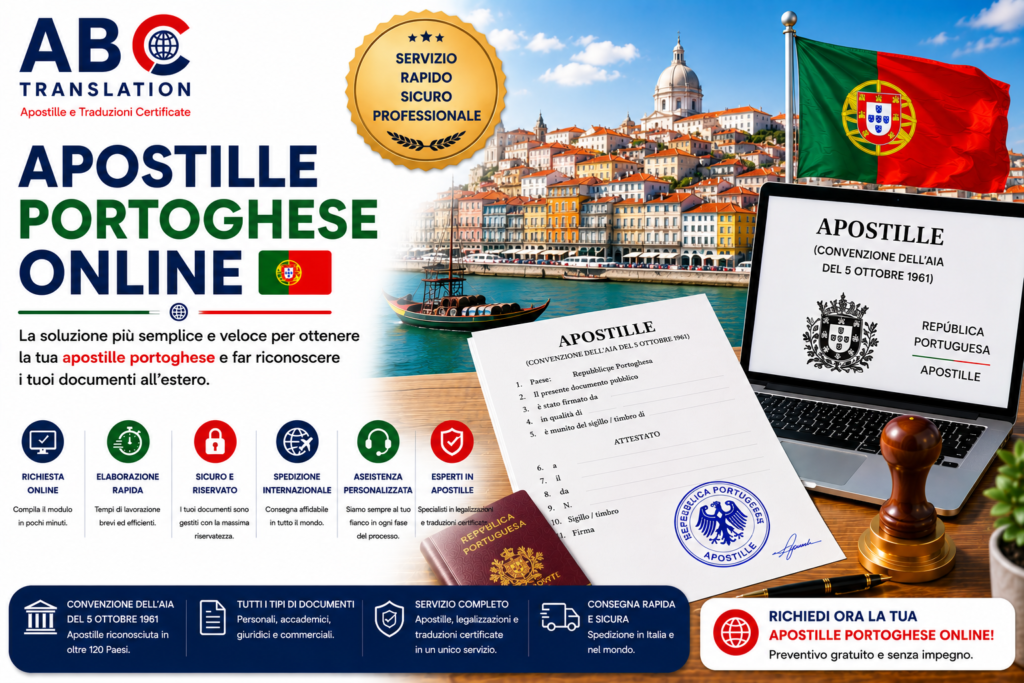 Apostille portoghese online