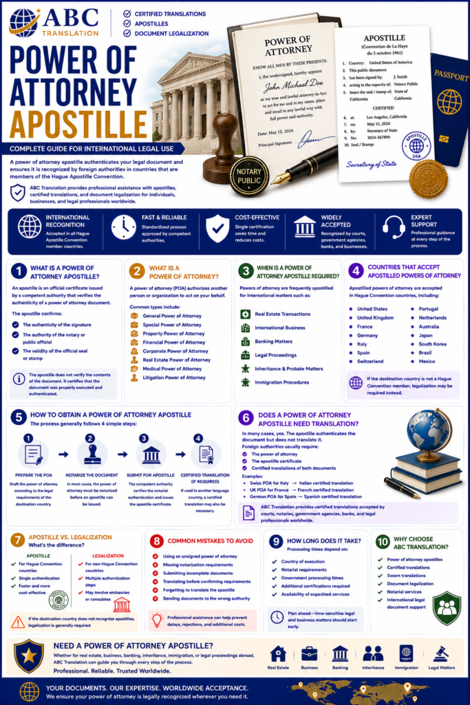 Power of Attorney Apostille