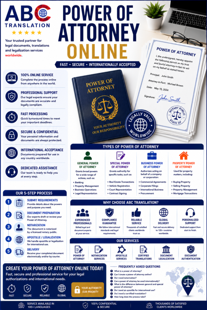 Power of attorney online