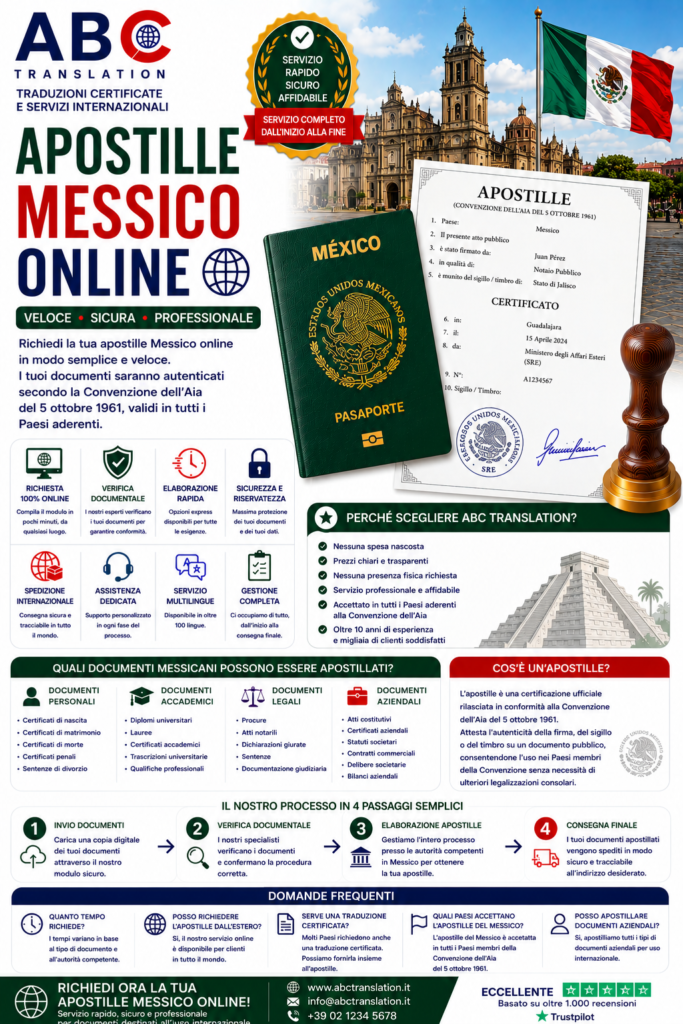 Apostille Messico online