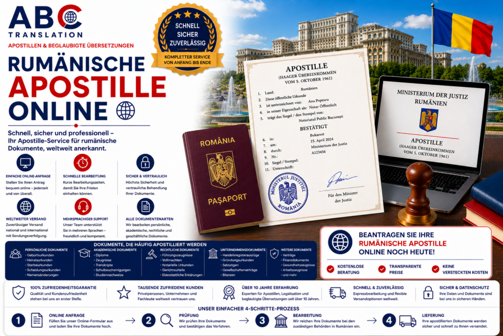 Rumänische Apostille online