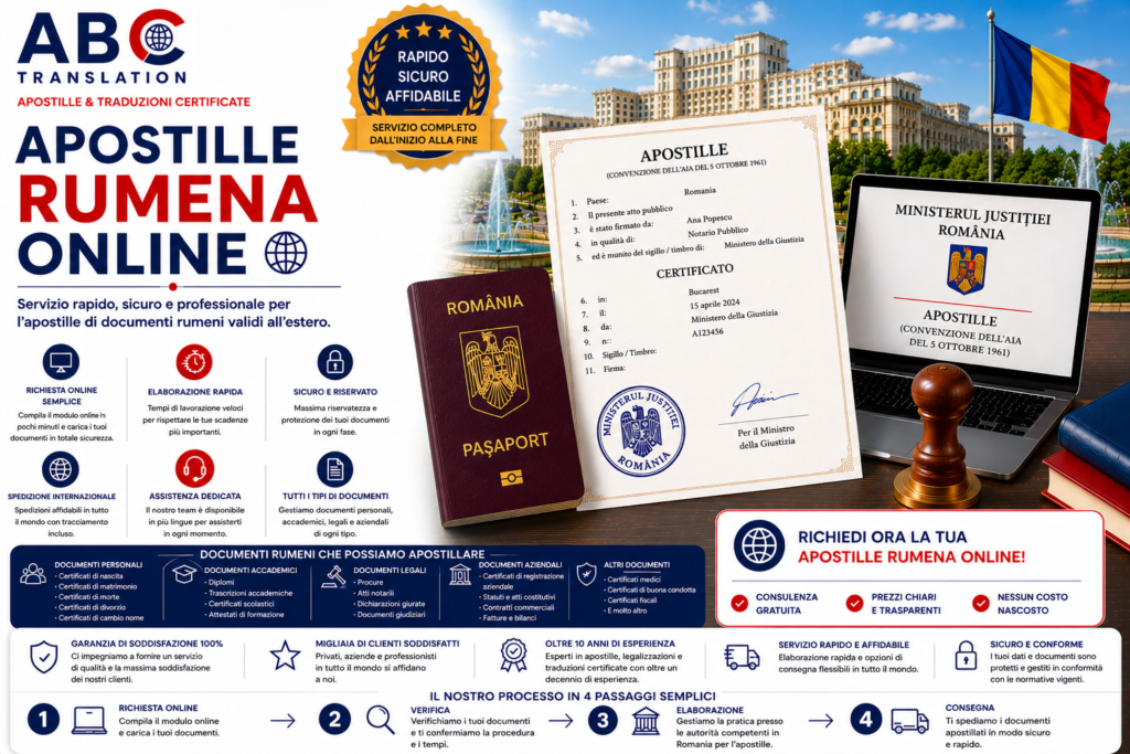 Apostille rumena online