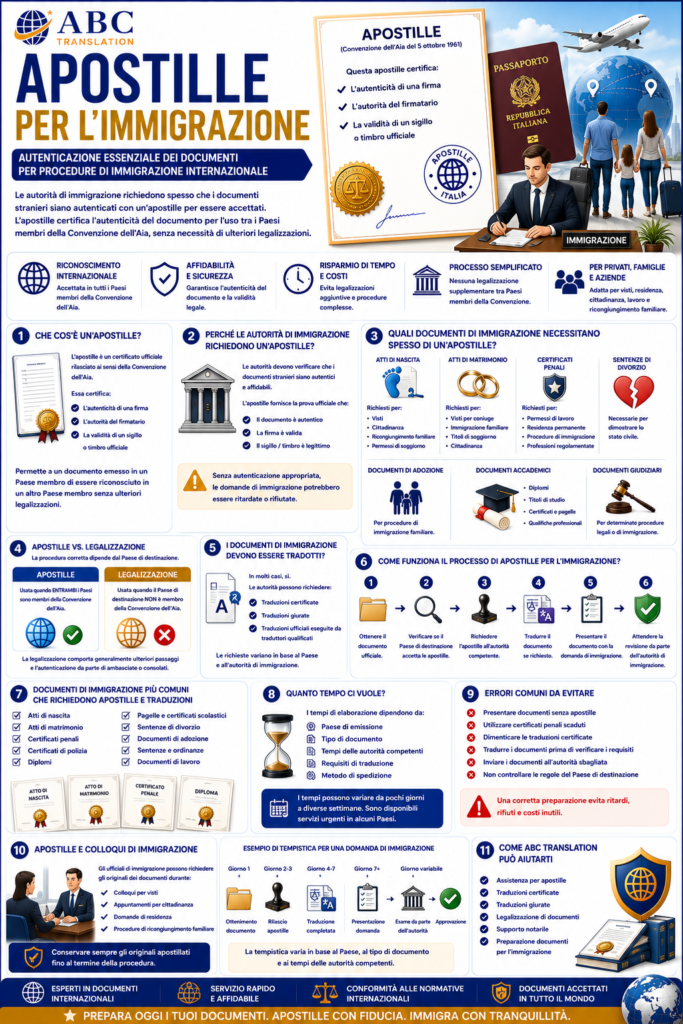 Apostille per l'immigrazione
