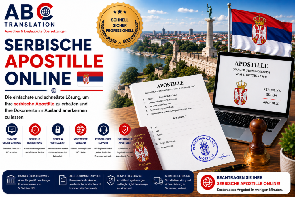 Serbische Apostille online