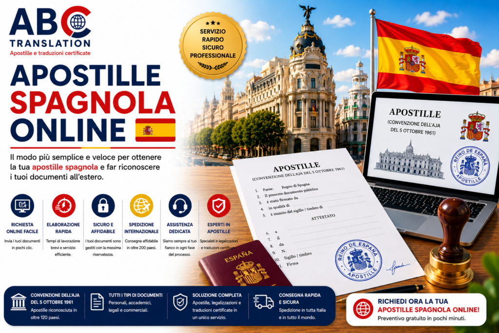 Apostille spagnola online