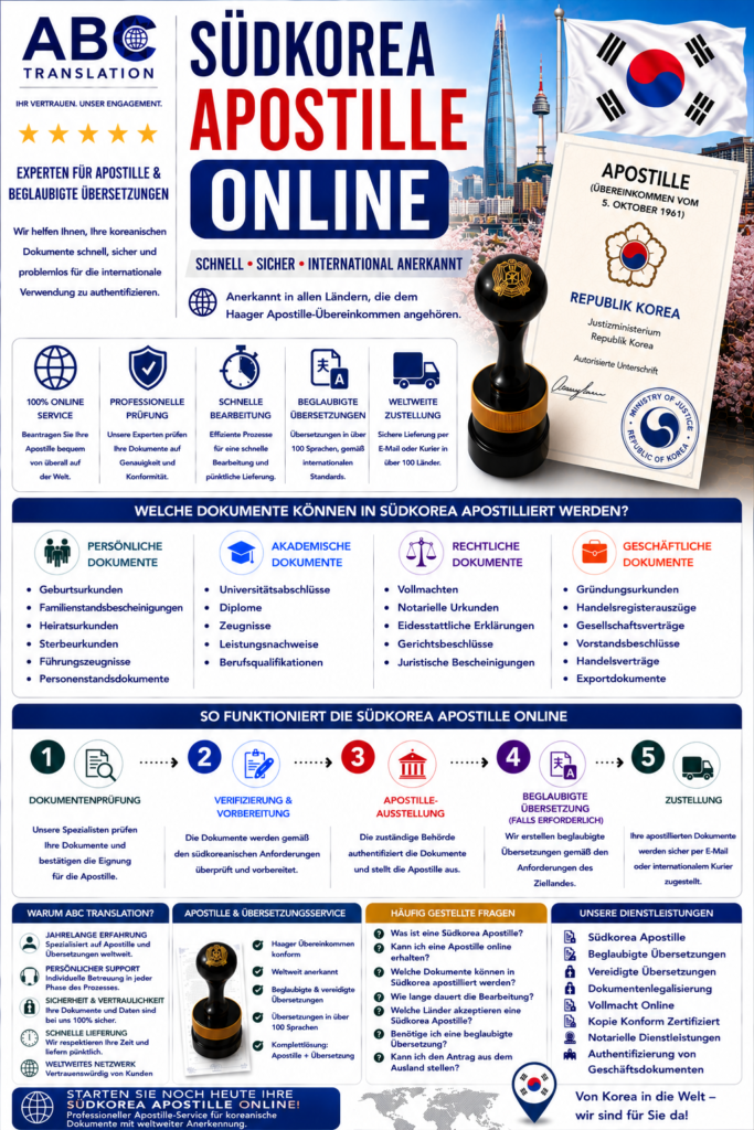 Südkorea Apostille Online