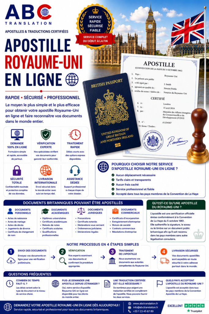 Apostille Royaume-Uni en ligne