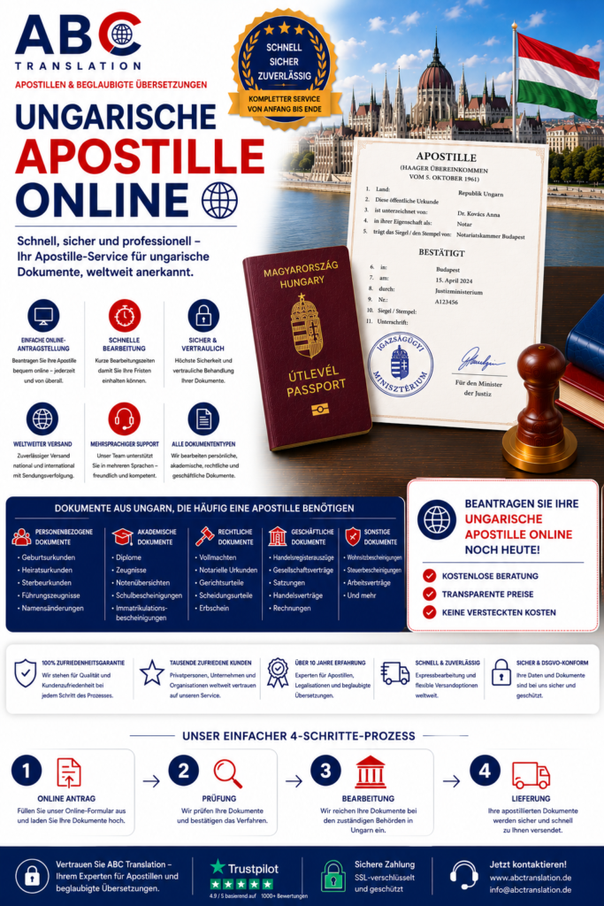 Ungarische Apostille online