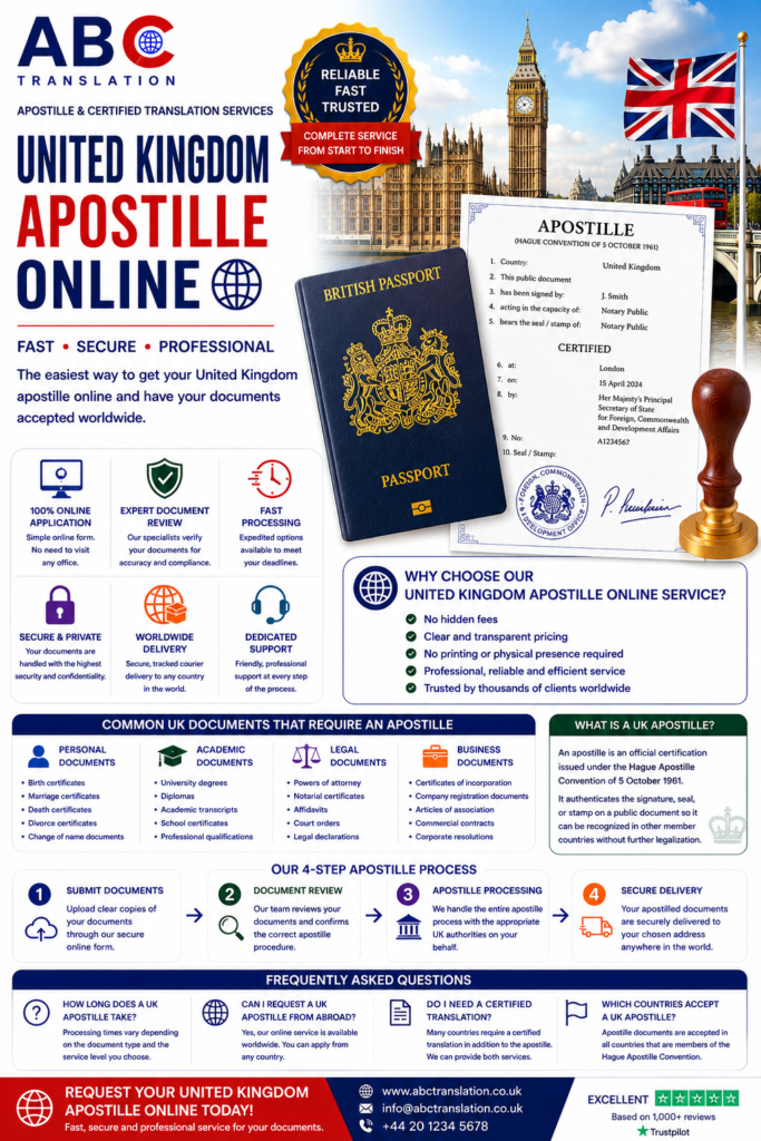 United Kingdom apostille online