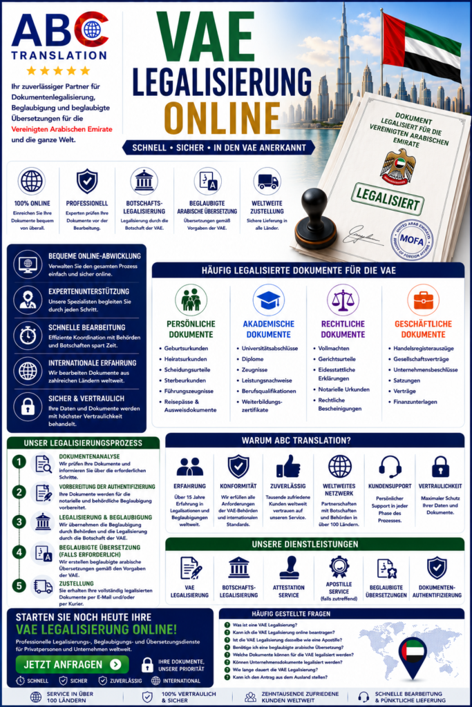 VAE Legalisierung online