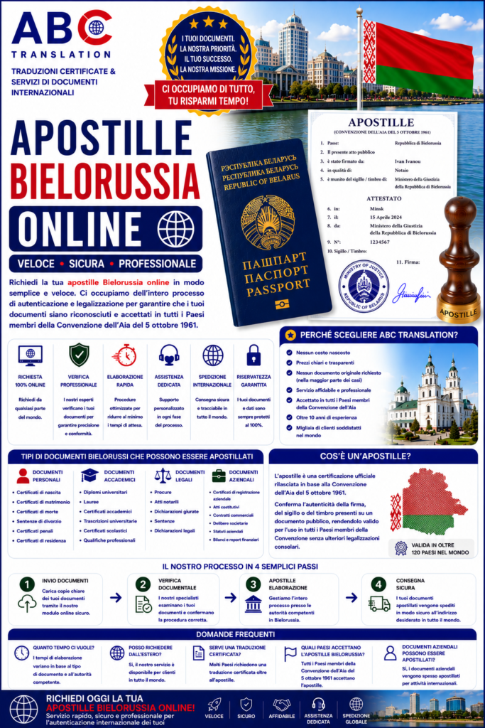 Apostille Bielorussia online