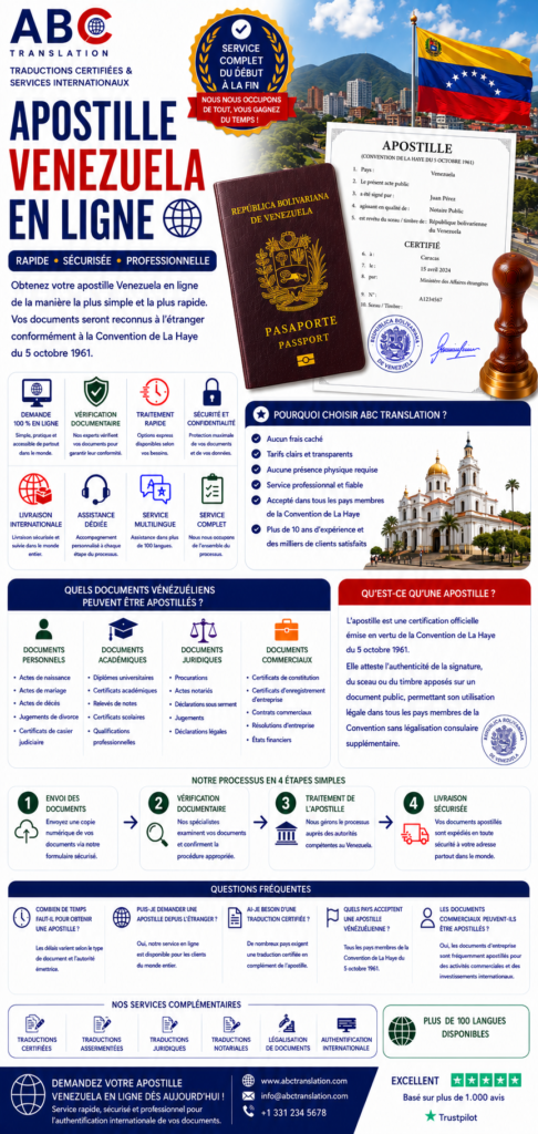Apostille Venezuela en ligne