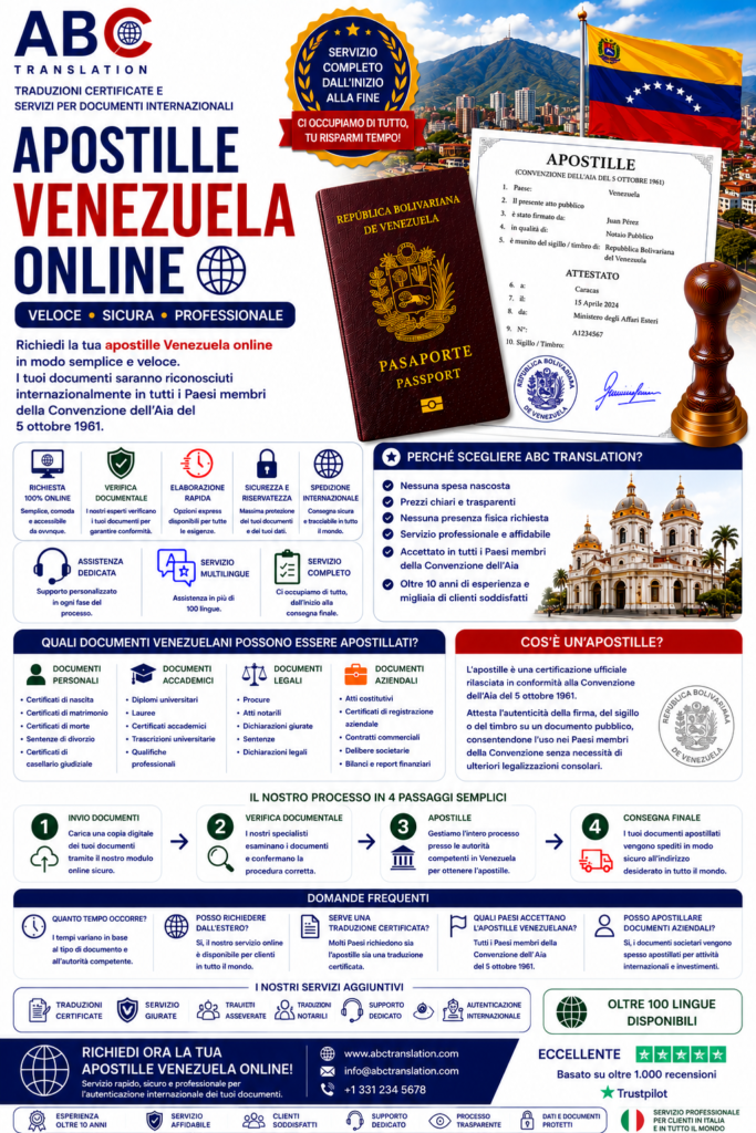 Apostille Venezuela online