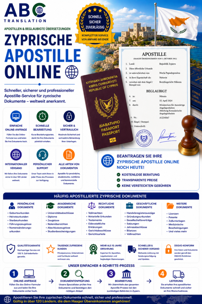 Zyprische Apostille online