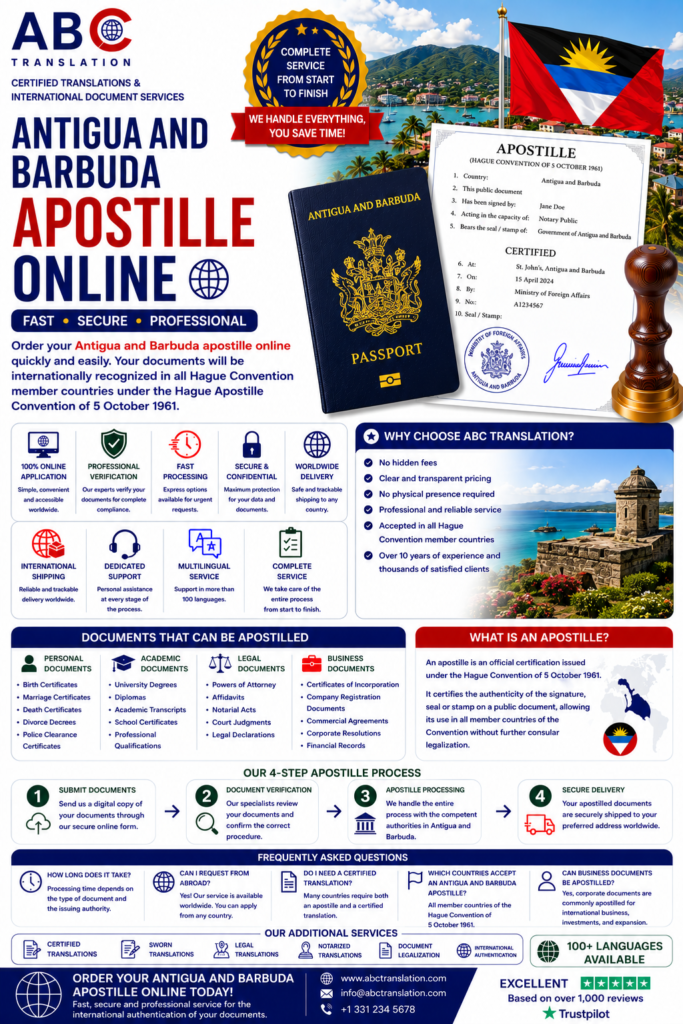 Antigua and Barbuda apostille online