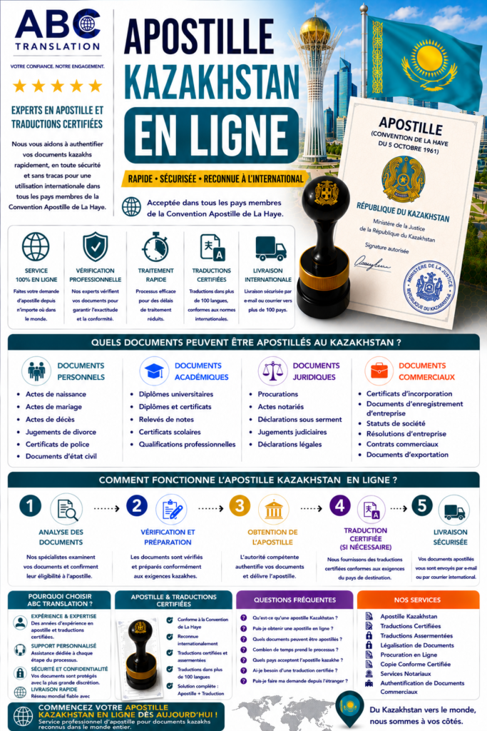 Apostille Kazakhstan en ligne