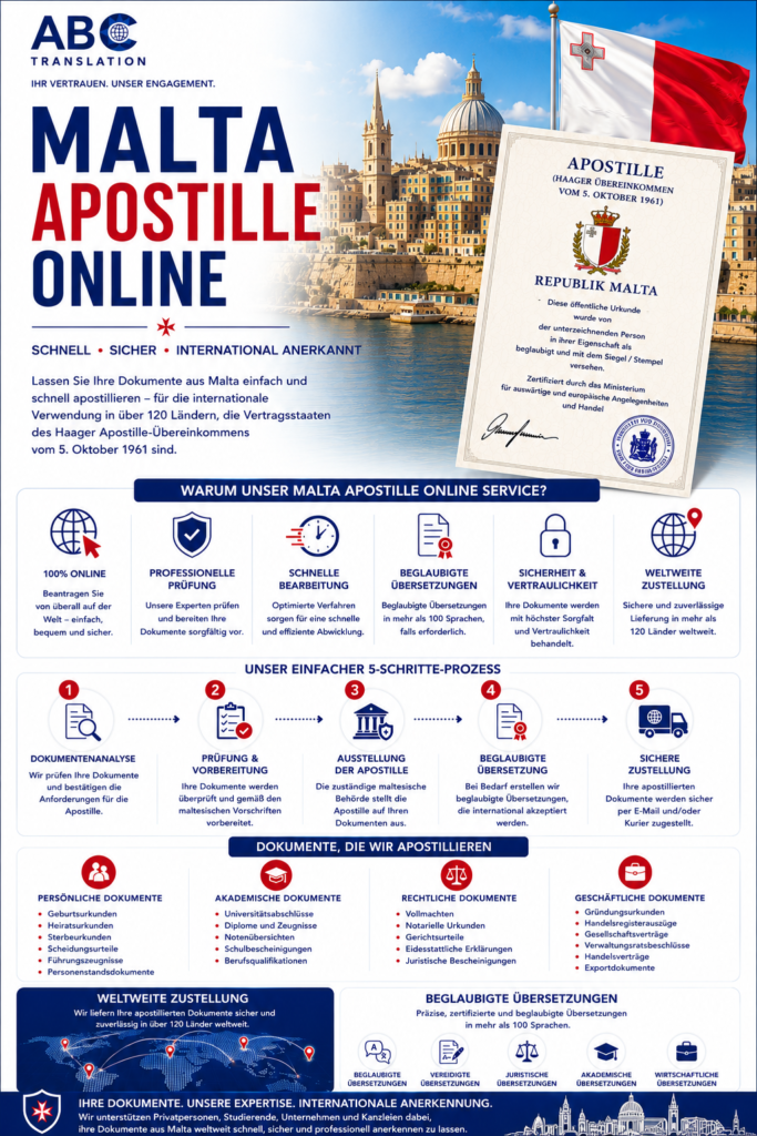 Malta Apostille Online Schweiz