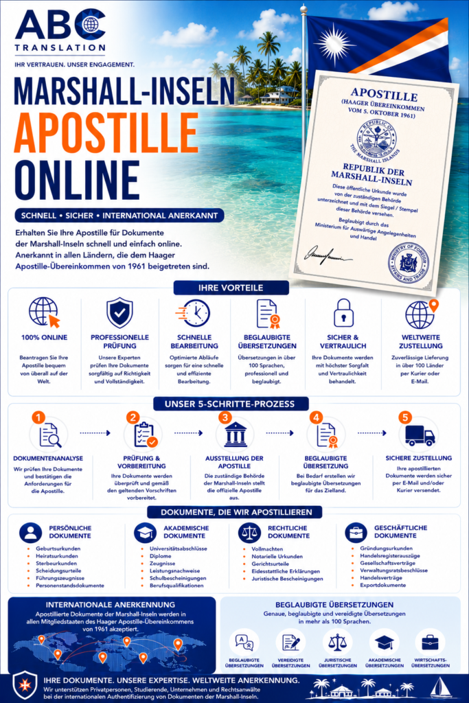 Marshall-Inseln Apostille Online