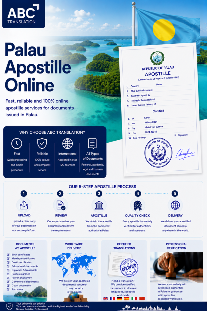 Palau Apostille Online