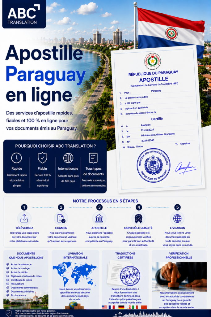 Apostille Paraguay en ligne