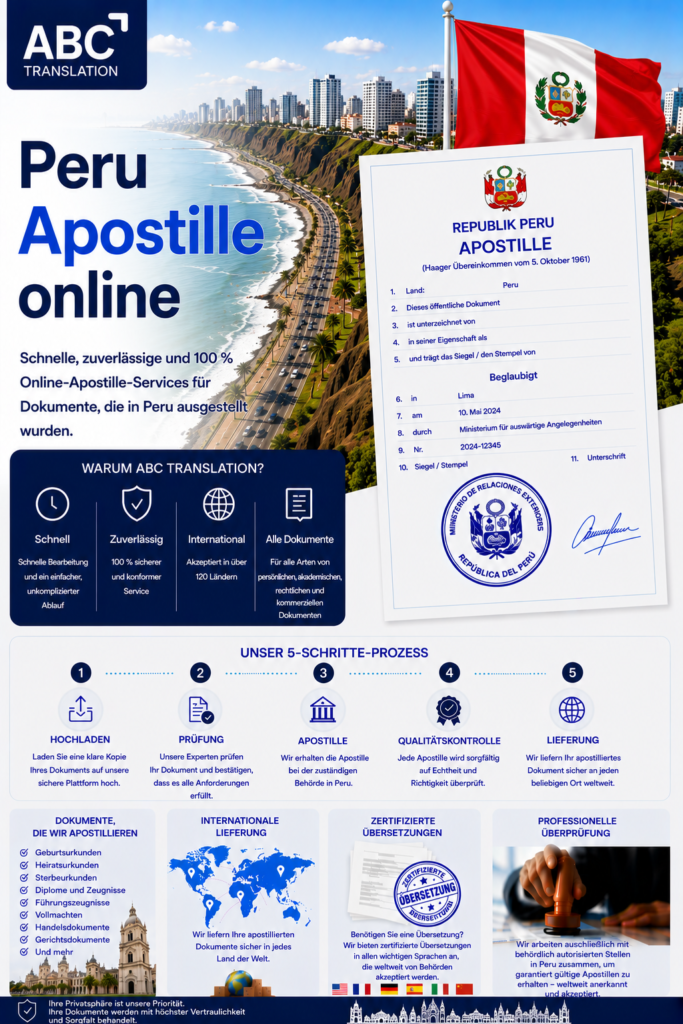 Peru Apostille Online Schweiz