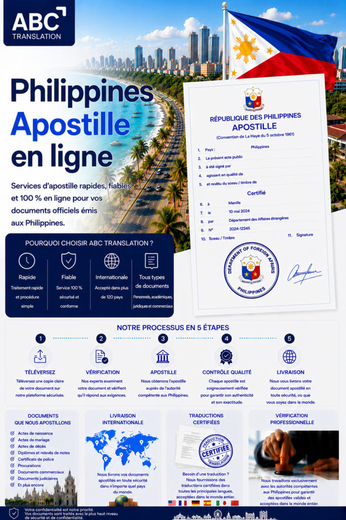 Apostille Philippines en ligne