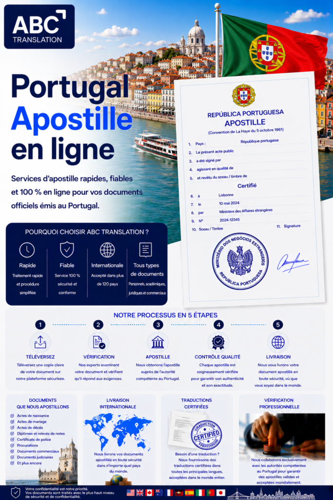 Apostille Portugal en ligne