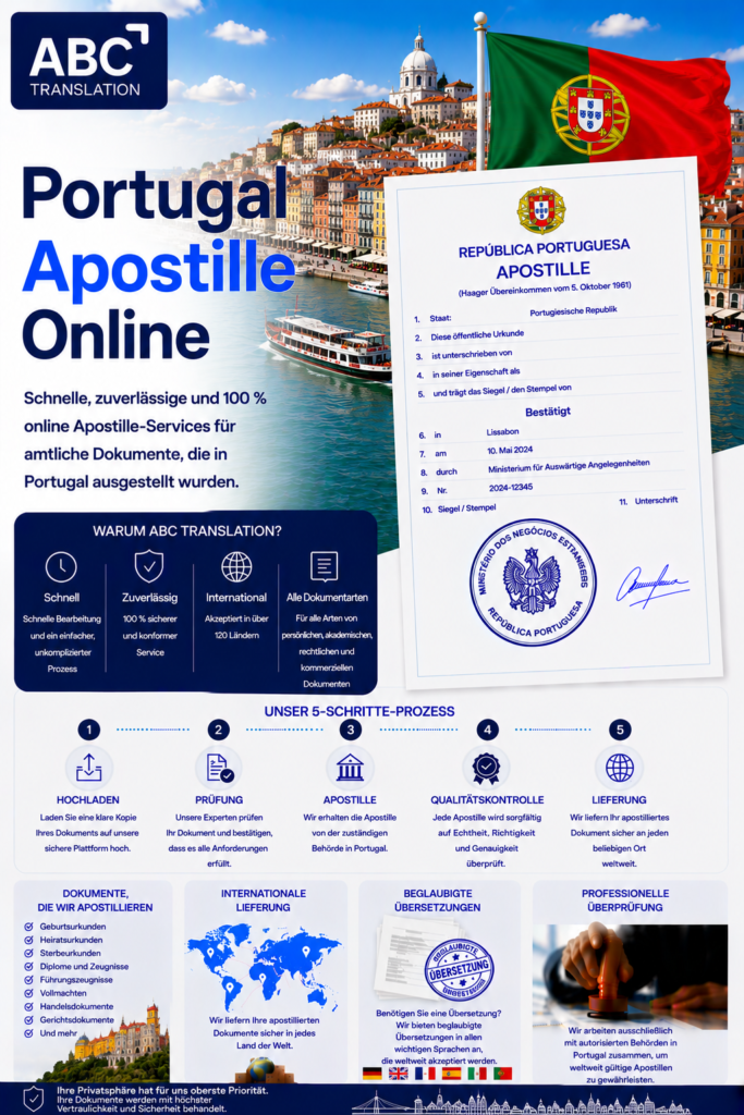 Portugal Apostille Online Schweiz