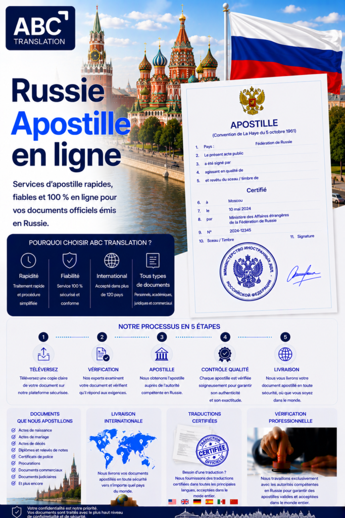 Apostille Russie en ligne