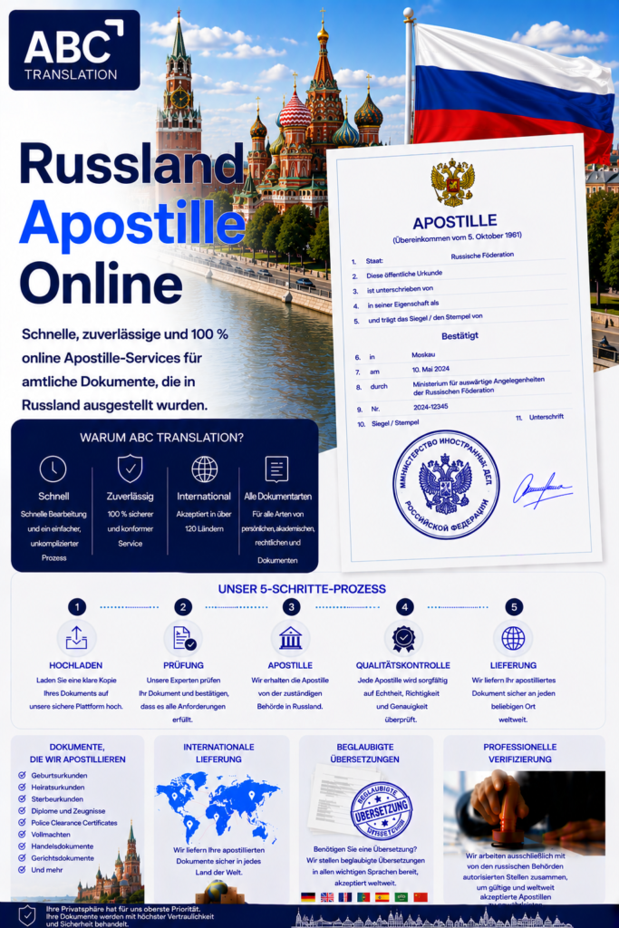 Russland Apostille Online