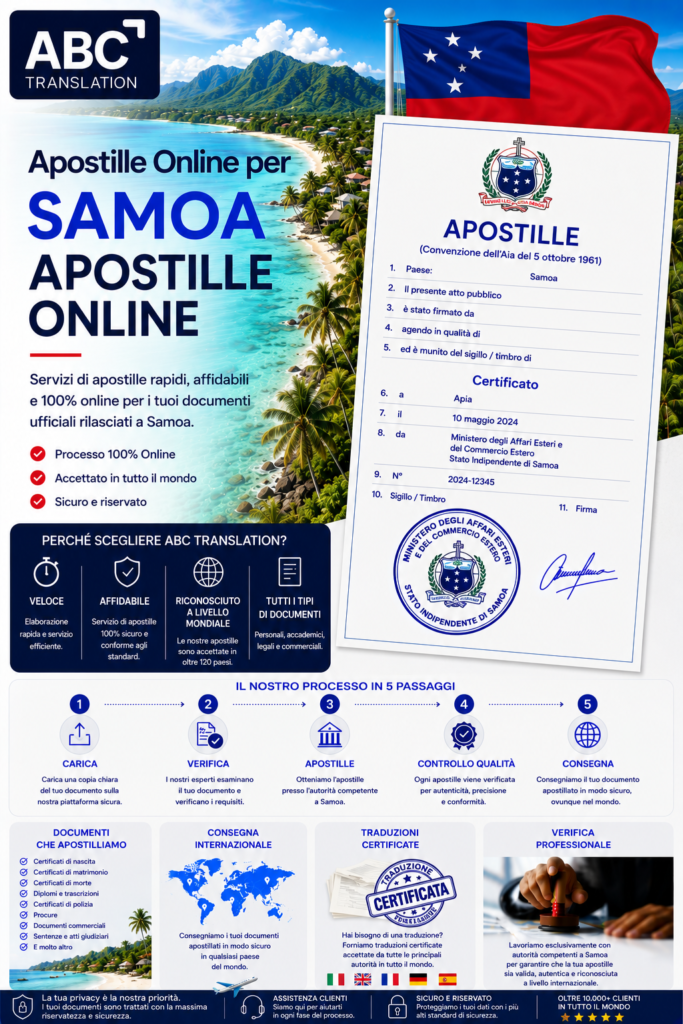 Apostille Samoa Online