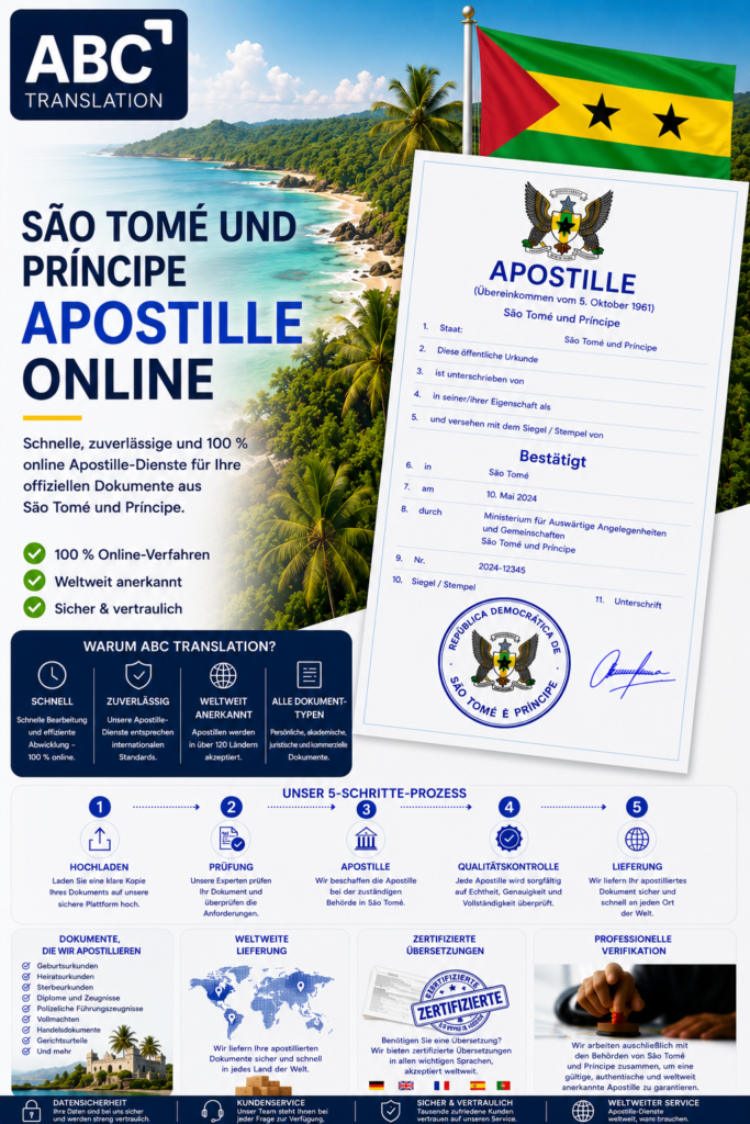 São Tomé und Príncipe Apostille Online
