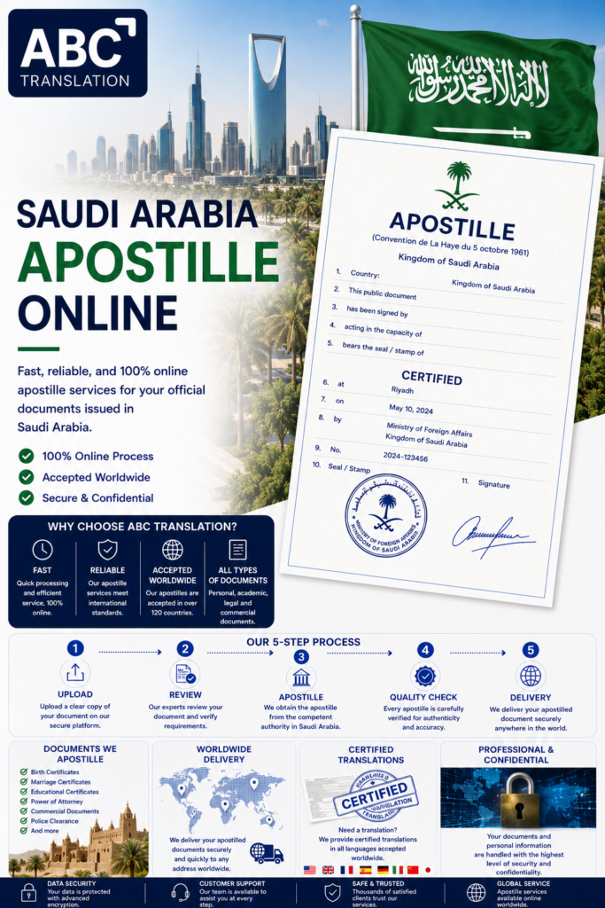 Saudi Arabia Apostille Online